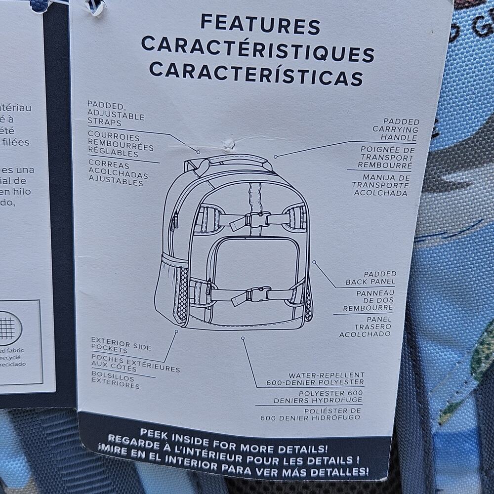 Pottery Barn Kids Mackenzie Blue “Save Our Seas” Backpack Ocean Animals travel - Picture 6 of 6